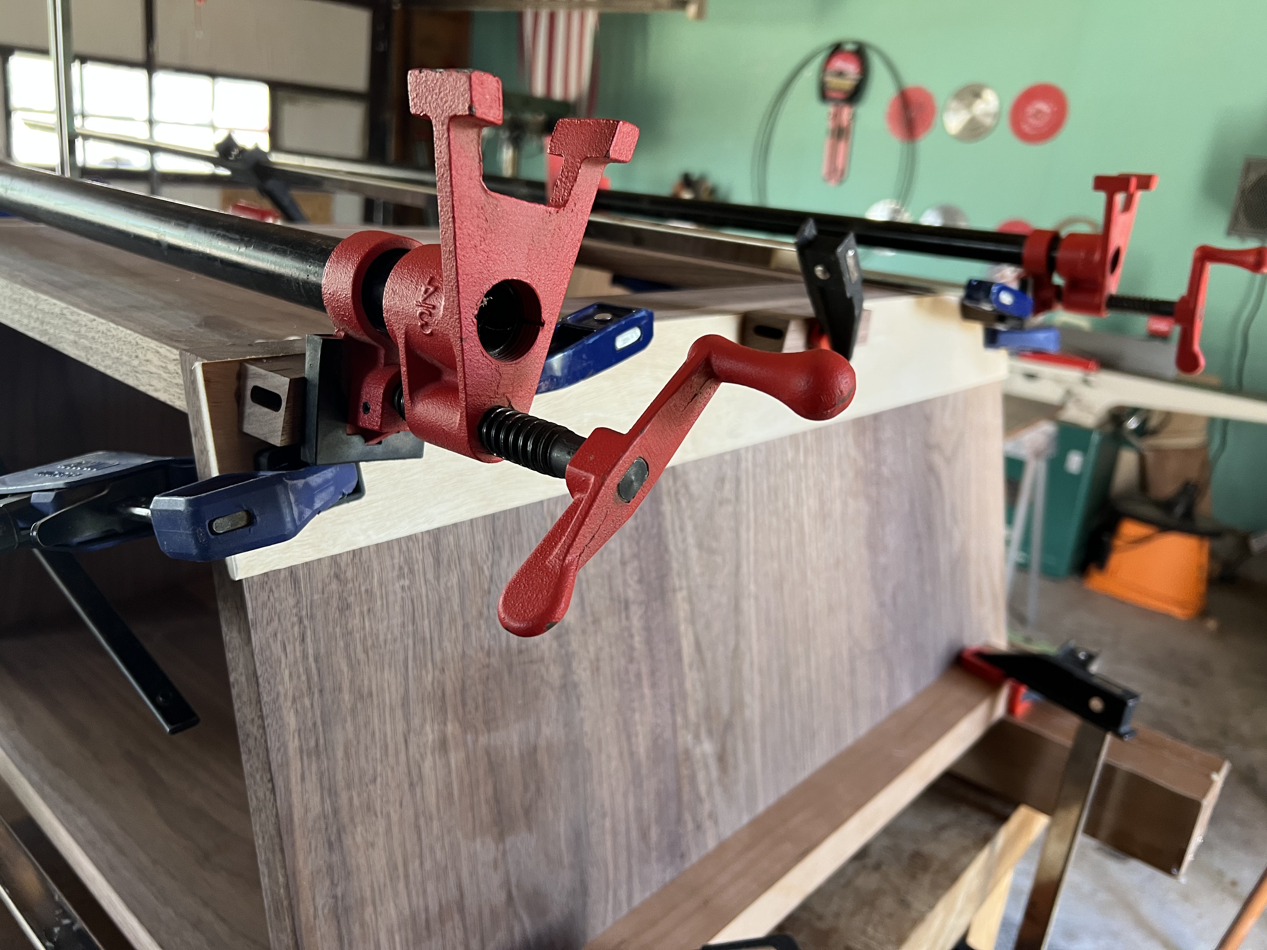 Case clamped during glue-up