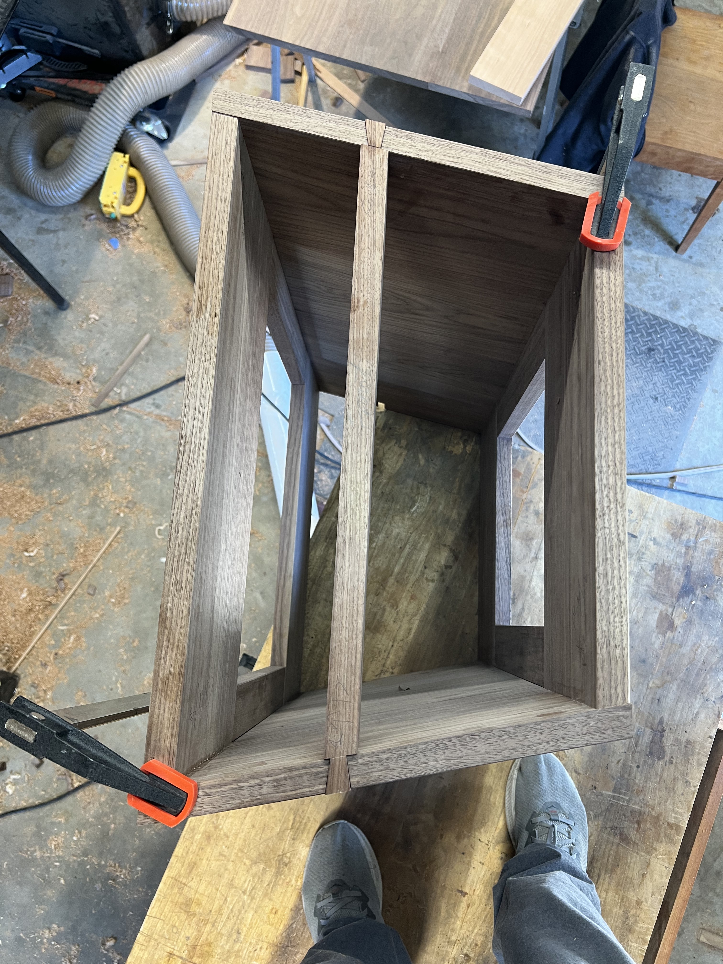 Dovetail frame fit into case