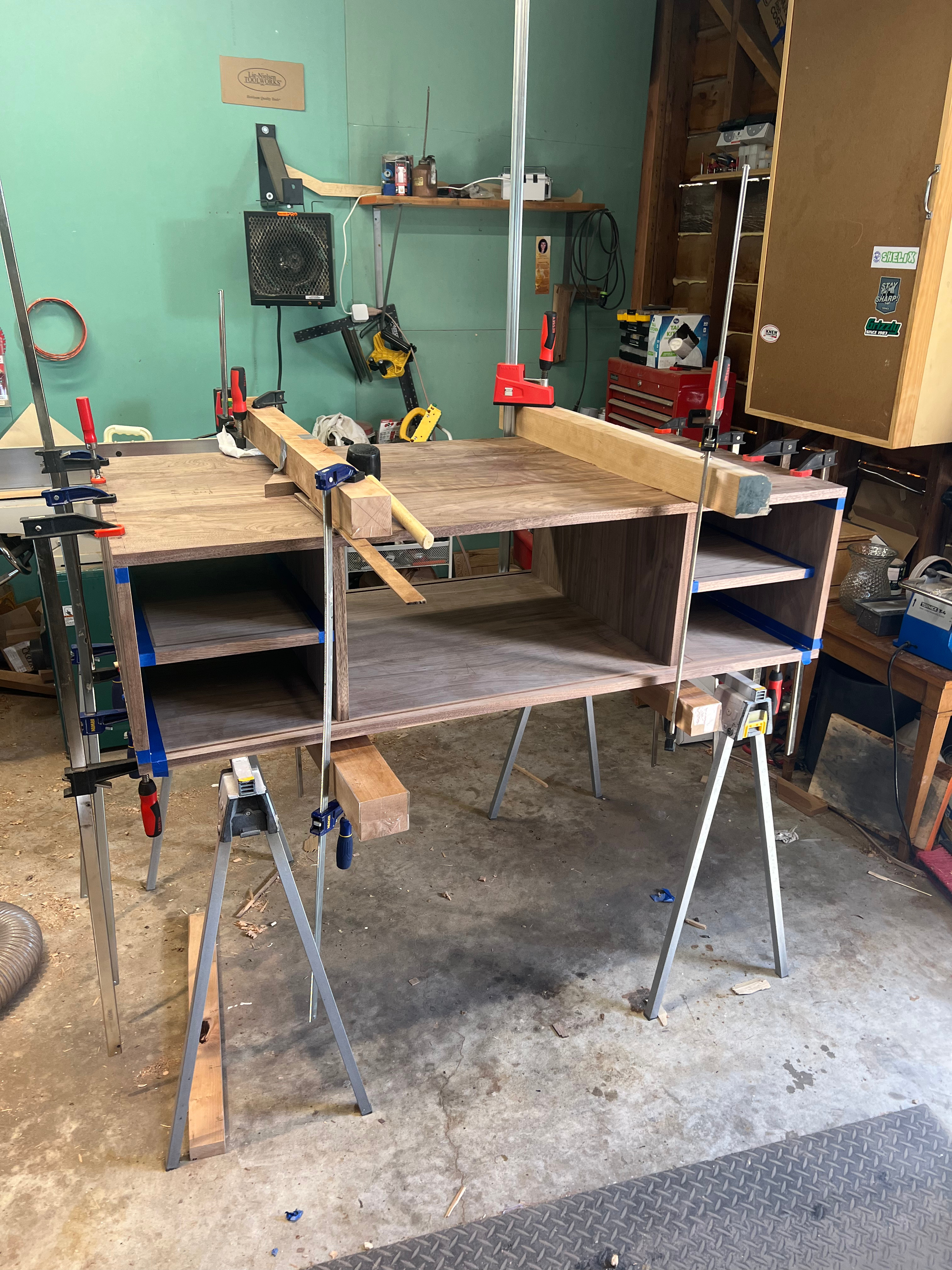 Case being glued up