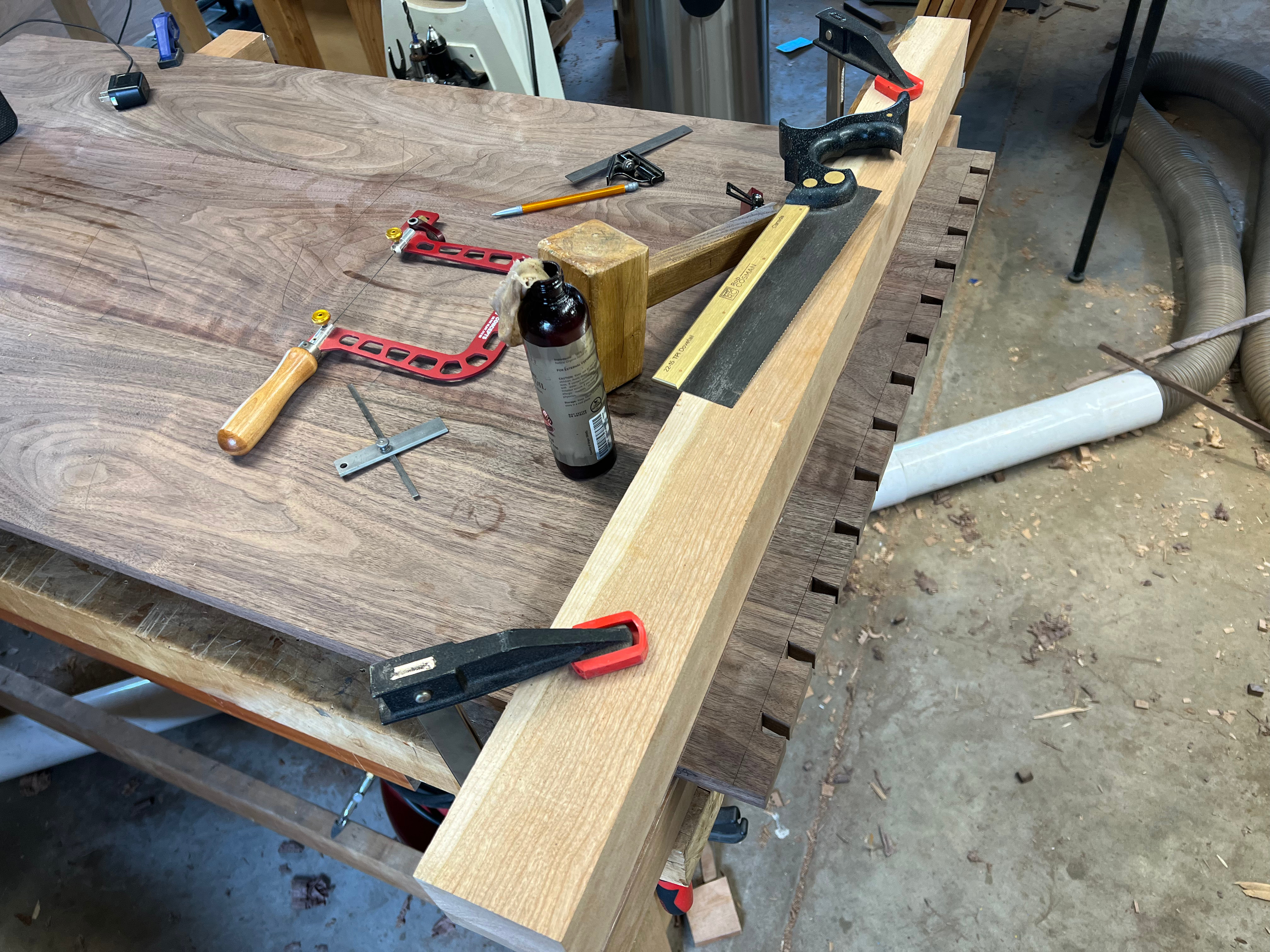 Cutting tails for the dovetails